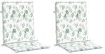 vidaXL Niedriglehner-Auflagen 2 Stk Blattmuster Stoff 361328