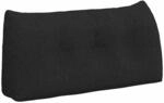 vidaXL R&uuml;ckenkissen Schwarz 100 x 24 x 50 cm Stoff 42014443