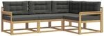 vidaXL Outdoor-Sofagarnitur 3-Tlg Wei&szlig; und Anthrazit Polyester 3386366