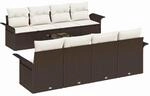 vidaXL Garten-Sofa-Set 9-Tlg Braun Poly Rattan 3345288