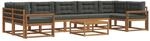 vidaXL Outdoor-Sofagarnitur mit Kissen 8 Stk Natur und Anthrazit 3367340