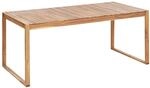 Beliani Gartentisch SASSARI II Heller Holzfarbton 180x90x75