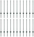 vidaXL Zaunpfosten 22 Stk Gr&uuml;n 120 cm Stahl 3335916