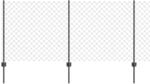 vidaXL Zaun mit Pfosten Grau 1 x 10 m Stahl und PVC 3336268