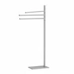 Relaxdays Handtuchst&auml;nder Edelstahl Silber Mit 3 Stangen 83 x 33,5 x 14 cm 1,5 kg