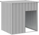 vidaXL Hundeh&uuml;tte mit Dach Hellgrau 110 x 103 x 109 cm Verzinkter Stahl 172356