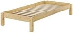 Erst-Holz Stapelbett Einzelbett Holzbett 80 x 190 cm Kiefer Massiv Modell 48...
