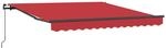 vidaXL Einziehbare Markise Rot 300 x 250 cm Polyester und Stahl 3330145