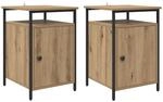 vidaXL Nachttisch 2 Stk Artisan-Eiche 40 x 42 x 60cm Holzwerkstoff 881809