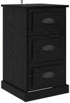 vidaXL Nachttisch Schwarz Eichen-Optik 39 x 39 x 67,5 cm Holzwerkstoff 881342