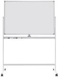 Costway Doppelseitiges Mobiles Whiteboard mit Rollen Wei&szlig; 120 x 80 cm