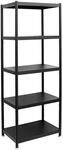 shelfr Industrial Design Metallregal auf 5 Ebenen 61 x 41 x 170 cm Schwarz