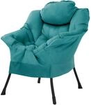 ML-Design Relaxsessel Petrol mit Armlehnen Kopfkissen und Seitentasche