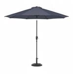Relaxdays Sonnenschirm Polyester Aluminium Eisen Anthrazit Schwarz Kippbar mit Kurbel
