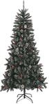 vidaXL K&uuml;nstlicher Weihnachtsbaum mit St&auml;nder Gr&uuml;n 240 cm PVC 345182