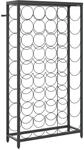 vidaXL Weinregal f&uuml;r 45 Flaschen Schwarz 54x18x100 cm Schmiedeeisen