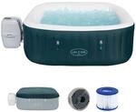 Bestway LAY Z SPA Whirlpool Ibiza AirJet Dunkelgr&uuml;n 180 cm x 180 cm Eckig