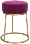vidaXL Runder Hocker Violett Samt 340258