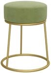 vidaXL Runder Hocker Senfgr&uuml;n Samt 340262