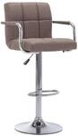 vidaXL Barhocker Taupe Stoff 283418