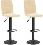 vidaXL Barhocker 2 Stk Creme Samt 335762