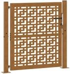 vidaXL Gartentor 105 x 105 cm Verwitterungsstahl Kreuzdesign 4101004