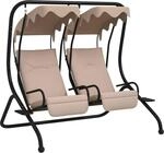 Outsunny Hollywoodschaukel Stahl Polyester Beige 170L x 136B x 170H cm