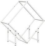 vidaXL Brennholzregal Wei&szlig; 60x25x60 cm Kaltgewalzter Stahl 864280