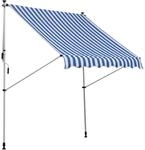 Outsunny Sonnenschirm Markise Aluminium Polyester Blau Wei&szlig; L200 x B150 x...