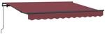 vidaXL Einziehbare Markise Bordeauxrot 250 x 200 cm Stoff 3329382