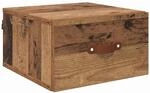 vidaXL Wandmontiertes Nachttischchen Altholz 35 x 35 x 20 cm 882335