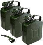 Holmwerk 3x Metallkanister Olivgr&uuml;n 5 Liter Mit Einem Ausgie&szlig;er