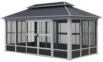 Sojag Pavillon Olan 1017 Grau-Schwarz 310 cm x 529,5 cm x 291 cm