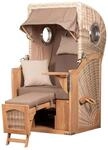 bene,iving Strandkorb Komplettset Ammersee Single Teak Bullauge PE Shell Modell...