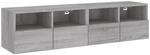 vidaXL TV-Wandschr&auml;nke 2 Stk Grau Sonoma 60x30x30 cm Holzwerkstoff 836865