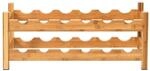 Costway Weinregal Bambus 2 Etagen 12 Flaschen Natur 62 x 24 x 25 cm