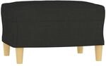vidaXL Fu&szlig;hocker Schwarz 60x50x41 cm Stoff Modell 1