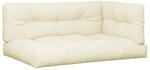 vidaXL Palettenkissen 5-Tlg Creme Stoff 3217136
