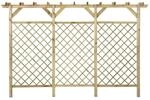 vidaXL Gitterzaun mit Pergola-Oberteil 300x50x200cm Kiefer Impr&auml;gniert 318417