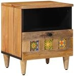 vidaXL Nachttisch Natur 40 x 33 x 46 cm Massivholz Mango 4018266