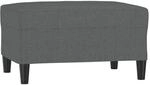 vidaXL Fu&szlig;hocker Dunkelgrau 70x55x41 cm Stoff 349304