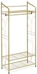 Relaxdays Kleiderst&auml;nder Eisen Gold mit 3 Ablagen 161 cm x 78 cm x 36 cm 4,3 kg