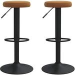 vidaXL Barhocker 2 Stk Braun Samt 333141