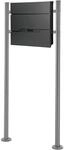 ML-Design Standbriefkasten Anthrazit 37x11x36,5cm Zeitungsfach Pfosten 120cm