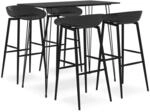 vidaXL 5-tlg. Bar-Set Schwarz Modell 12