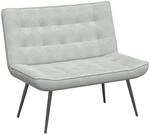 vidaXL Sitzbank Hellgrau 110x74x84 cm Samt 4012337