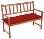 vidaXL Gartenbank mit Auflage 120 cm Massivholz Akazie 3063789