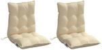 vidaXL Niedriglehner-Auflagen 2 Stk Beige Oxford-Gewebe 377680