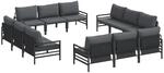 vidaXL Garten-Sofa-Set 12-Tlg Anthrazit Stahl 3378972