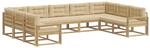 vidaXL Outdoor-Sofagarnitur mit Kissen 9 Stk Wei&szlig; und Beige 3387042